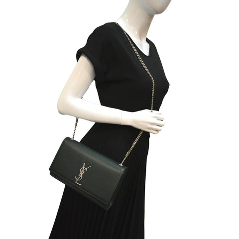 YVES SAINT LAURENT Kate Medium Leather Crossbody Bag Green
