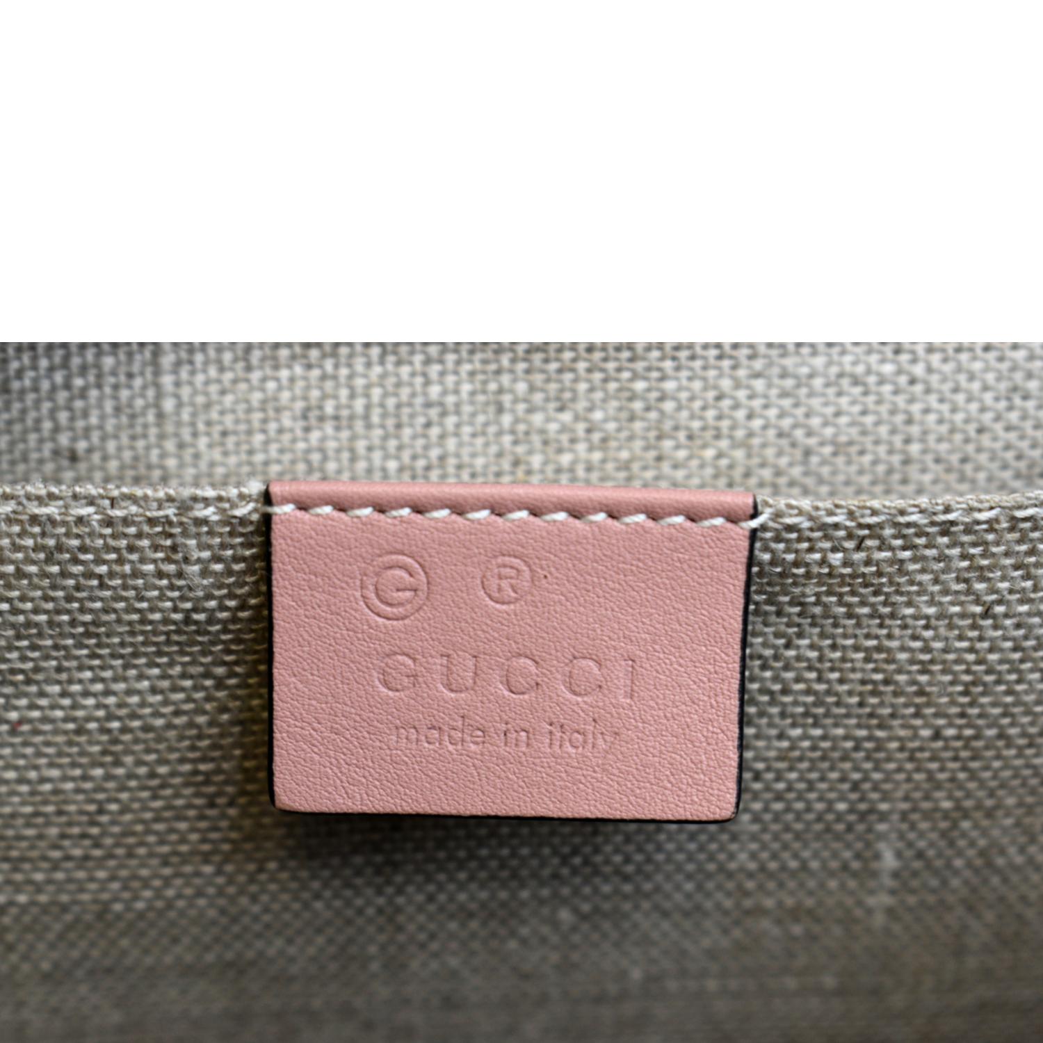 GUCCI Emily Medium GG Guccissima Leather Chain Shoulder Bag Light Pink