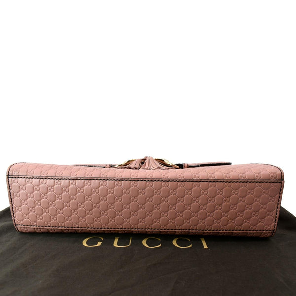 GUCCI Emily Medium GG Guccissima Leather Chain Shoulder Bag Light Pink 449635