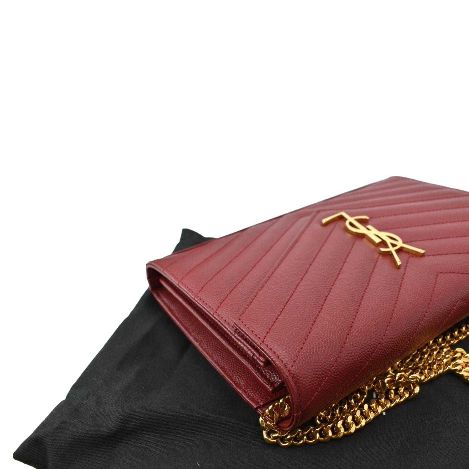 Saint Laurent Red Box Leather Coin Purse