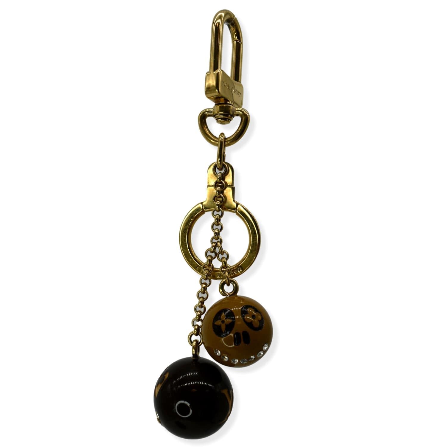 LOUIS VUITTON Balls Bag Charm Key Holder Gold