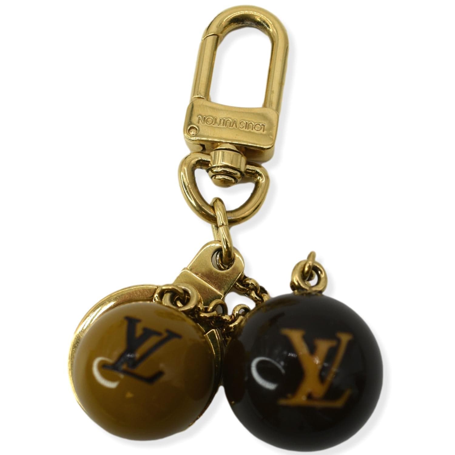 LOUIS VUITTON Balls Bag Charm Key Holder Gold