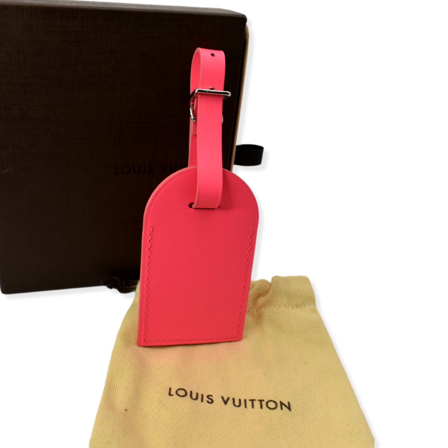 LOUIS VUITTON Calfskin Lorette Luggage Tag Hot Pink 277064