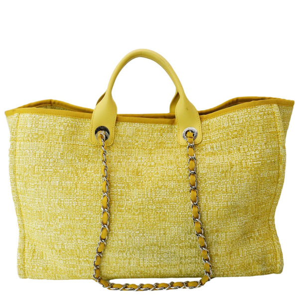 CHANEL Deauville Tweed Canvas Shopping Tote Bag Gold - 10% OFF