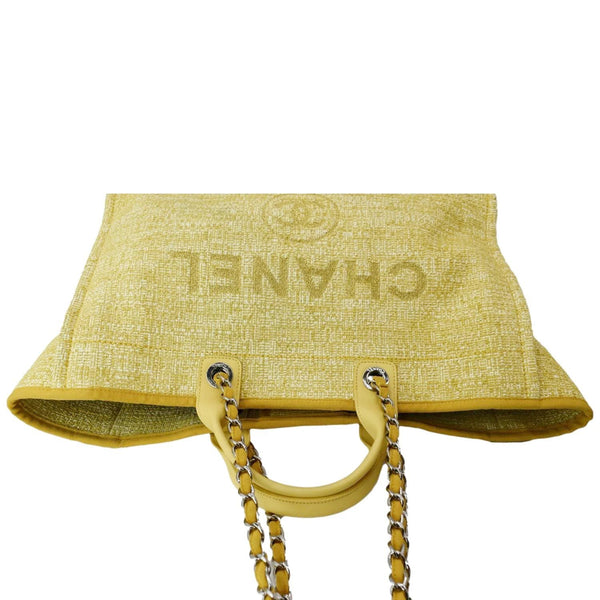 CHANEL Deauville Tweed Canvas Shopping Tote Bag Gold - 10% OFF