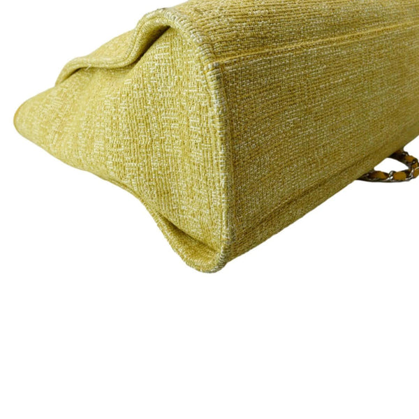 CHANEL Deauville Tweed Canvas Shopping Tote Bag Gold - 10% OFF