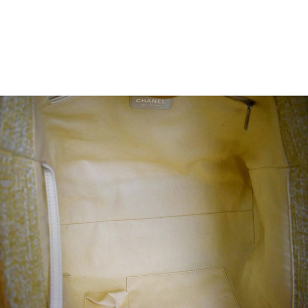 CHANEL Deauville Tweed Canvas Shopping Tote Bag Gold - 10% OFF