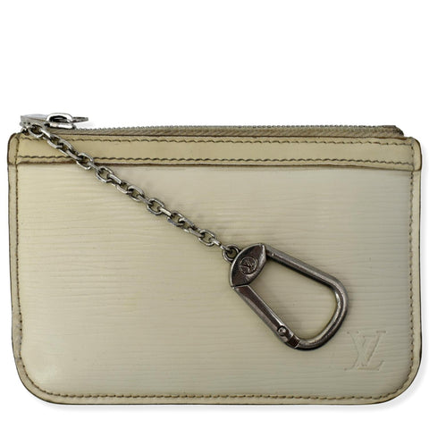 LOUIS VUITTON Pochette Key Cles Epi Leather Pouch Ivory