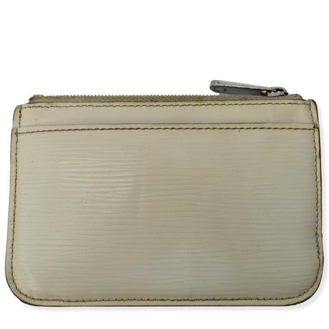 LOUIS VUITTON Pochette Key Cles Epi Leather Pouch Ivory