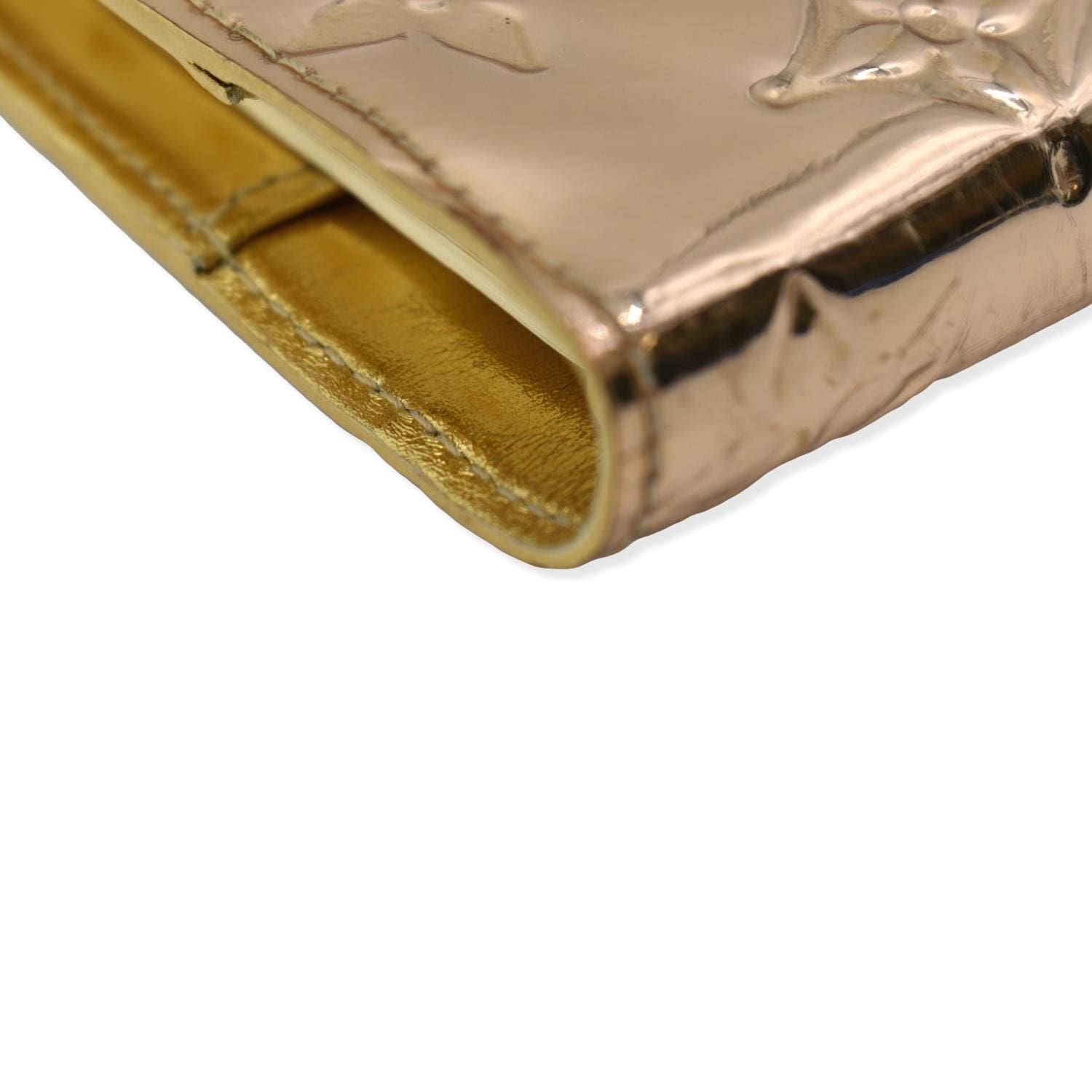 Louis Vuitton Gold Mirror Monogram Vernis Small Agenda Cover