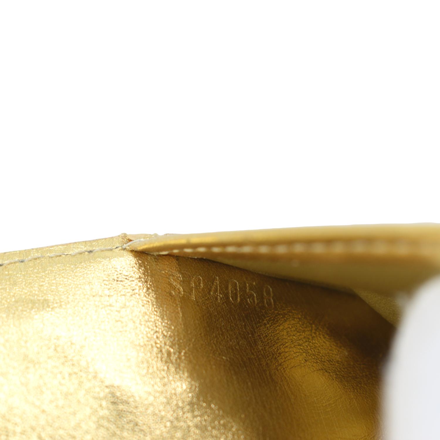 Louis Vuitton Gold Mirror Monogram Vernis Small Agenda Cover