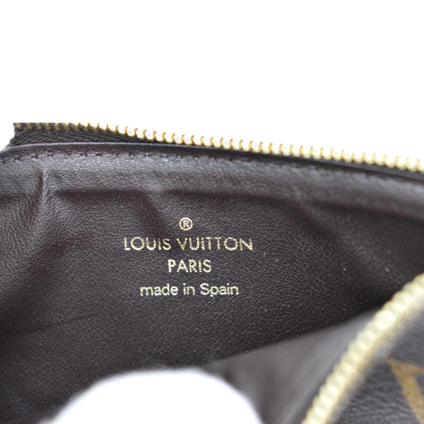 LOUIS VUITTON Felicie Zippered Monogram Canvas Insert Pouch Brown