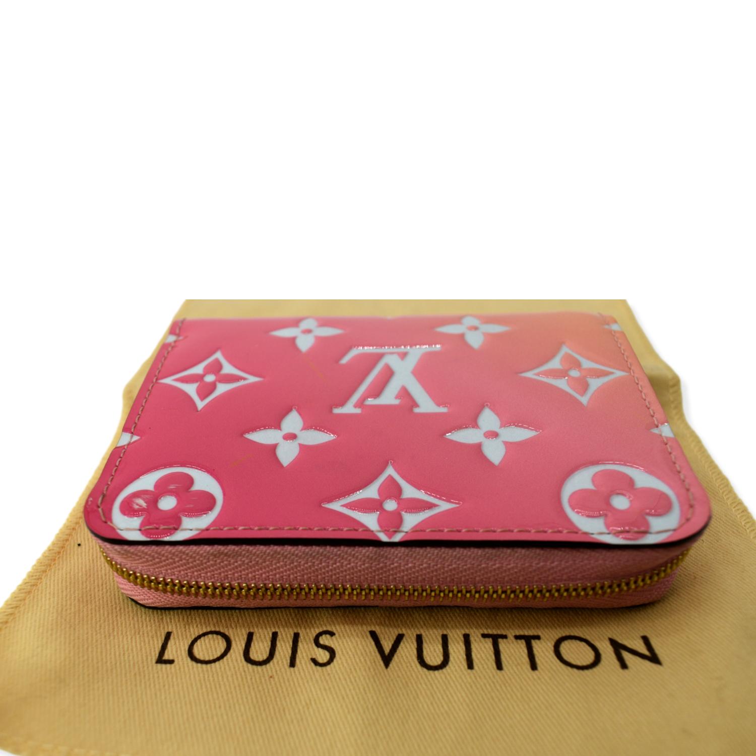 Louis Vuitton Limited Corail Vernis Leopard Zippy Coin Purse 2LV98