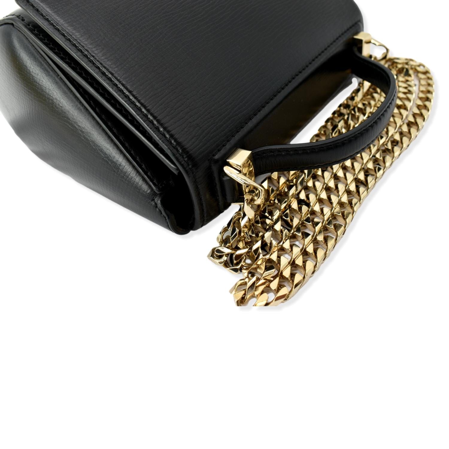 Givenchy Mini Pandora Box Chain Black Calf Leather Shoulder Bag Purse GHW