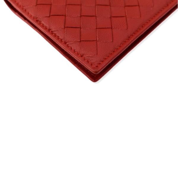 Bottega Veneta Intrecciato Leather Bifold Wallet Red | DDH