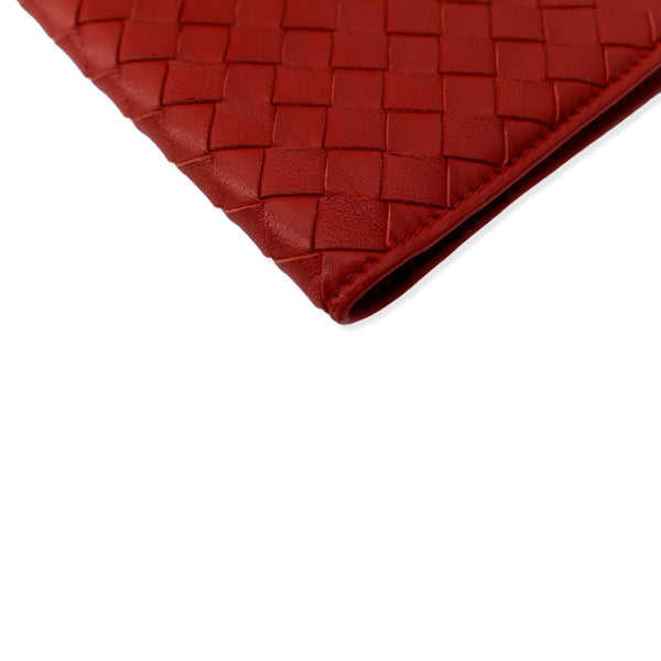 Bottega Veneta Intrecciato Leather Bifold Wallet Red | DDH