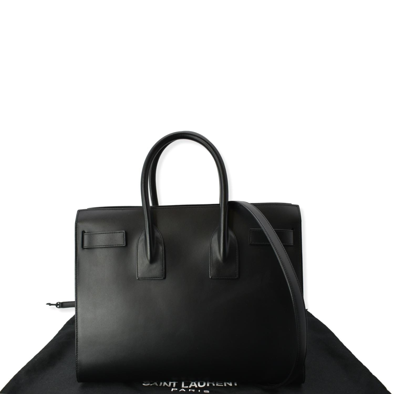 Yves Saint Laurent Sac de Jour Leather Shoulder Bag Black