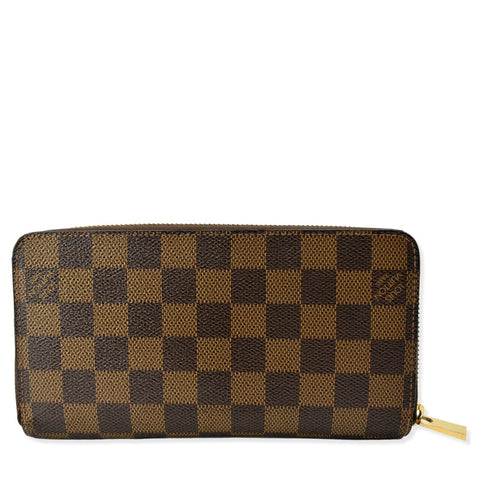 LOUIS VUITTON Damier Ebene Zippy Long Wallet Brown