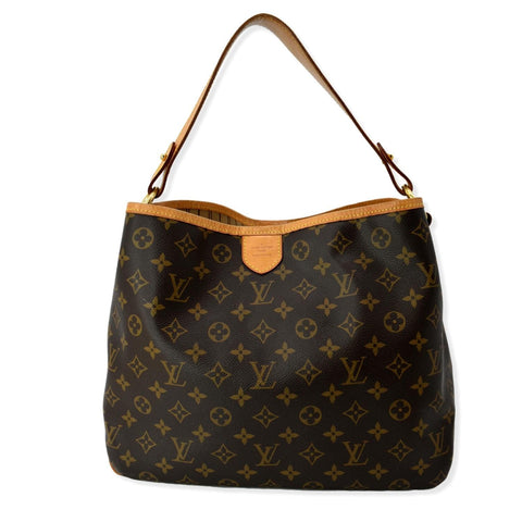 LOUIS VUITTON Delightful PM Monogram Canvas Hobo Bag Brown