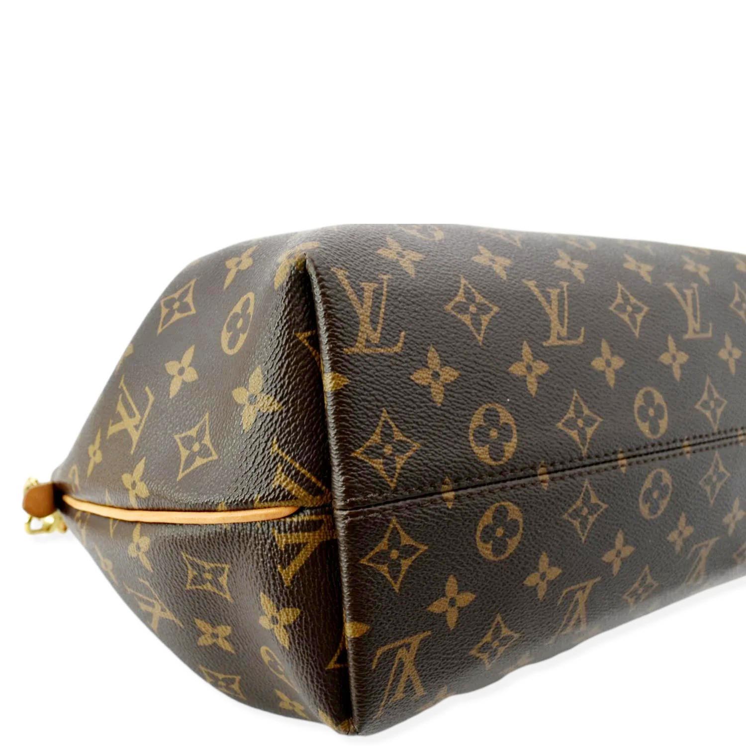 Turenne leather handbag Louis Vuitton Brown in Cloth - 33309349