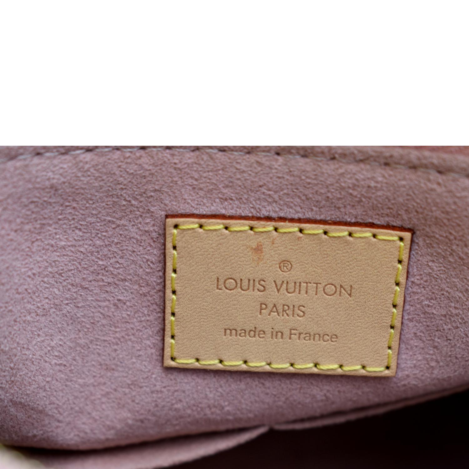 Louis Vuitton Brown Monogram Coated Canvas and Pink and White Leather V Tote Bb Gold Hardware, 2020 (Like New), Brown/Pink/White Womens Handbag