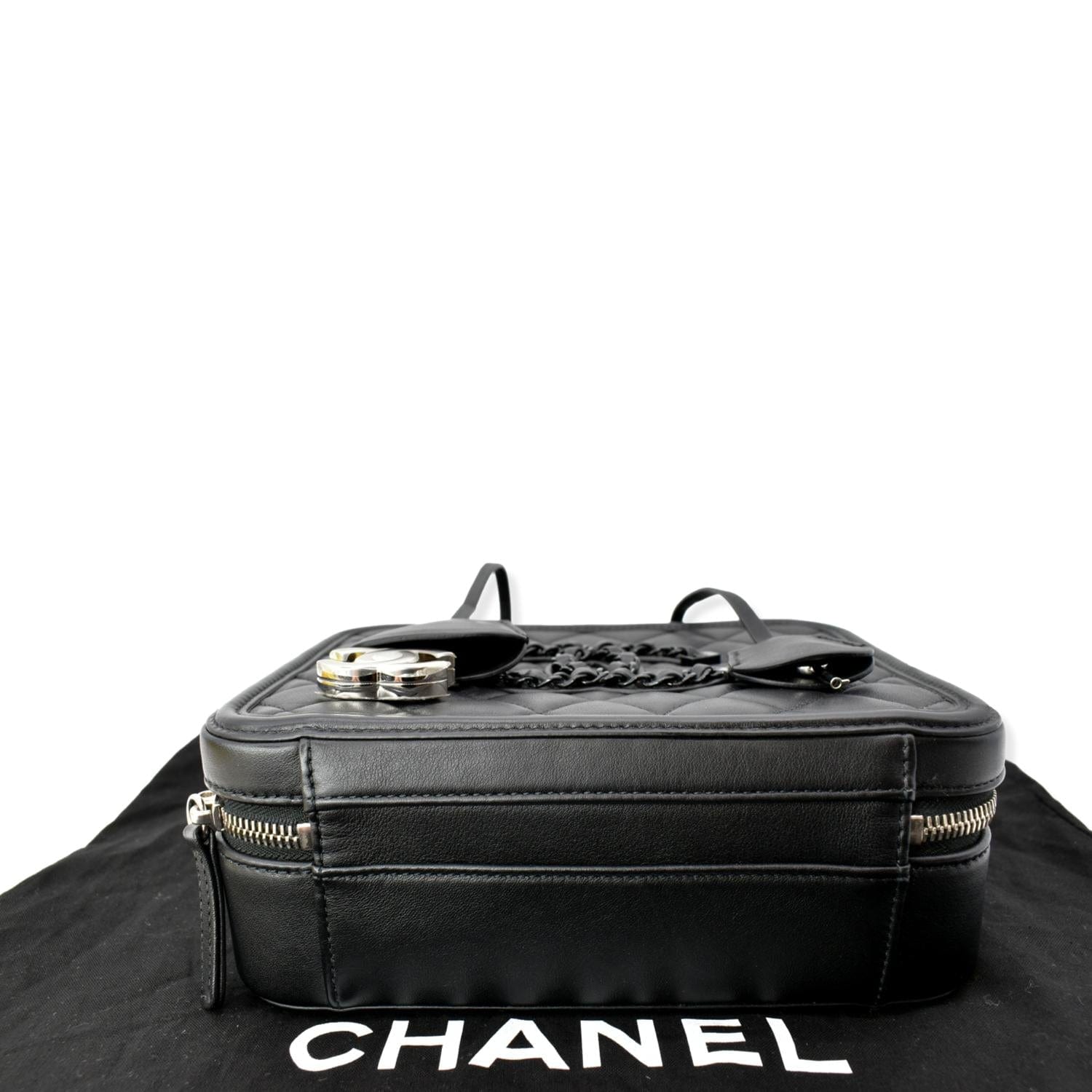Chanel: Black Logo Zipper Skirt 1992
