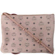 MCM Visetos Medium Canvas Crossbody Pouch Pink