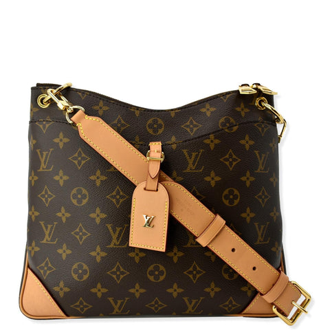 LOUIS VUITTON Odeon NM MM Monogram Canvas Shoulder Bag Brown