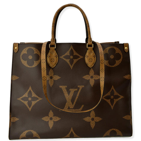 LOUIS VUITTON Onthego GM Giant Monogram Canvas Tote Shoulder Bag Brown - Hot Deals