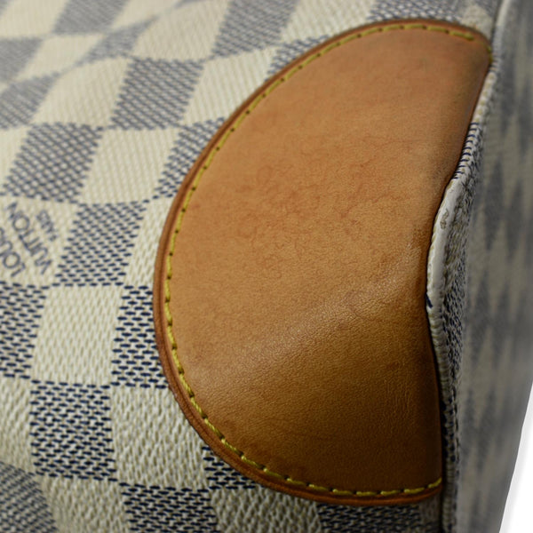 LOUIS VUITTON Hampstead MM Damier Azur Shoulder Bag White