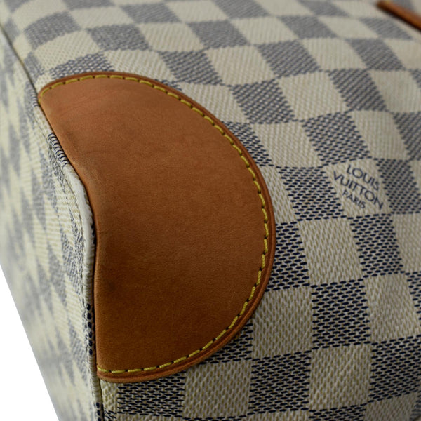 LOUIS VUITTON Hampstead MM Damier Azur Shoulder Bag White