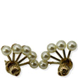 CHRISTIAN DIOR La Petite Tribale Metal Resin Pearls Earrings Gold
