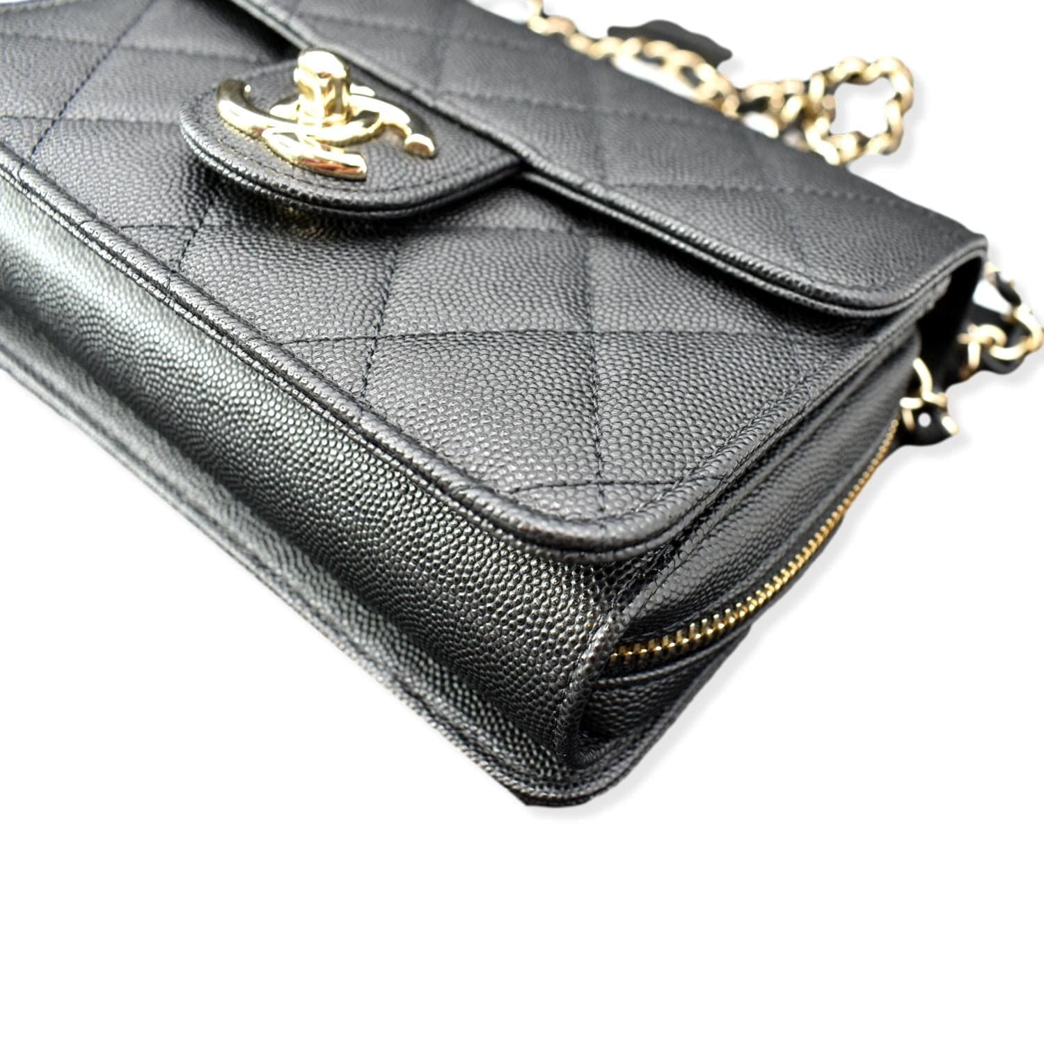 Chanel Quilted Caviar Small Coco Handle Flap