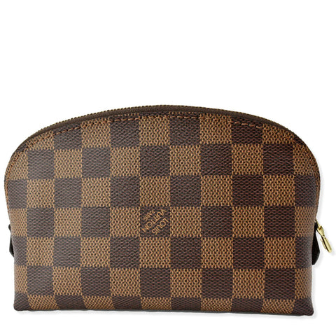 LOUIS VUITTON Damier Ebene Cosmetic Pouch Brown