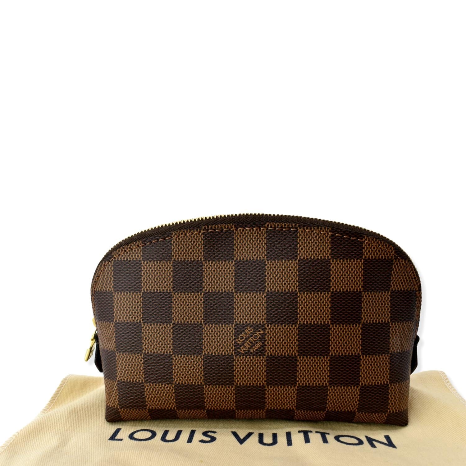 Louis Vuitton Damier Ebene Cosmetic Pouch Demi Ronde 12L415V