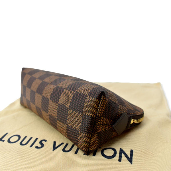 LOUIS VUITTON Damier Ebene Cosmetic Pouch Brown