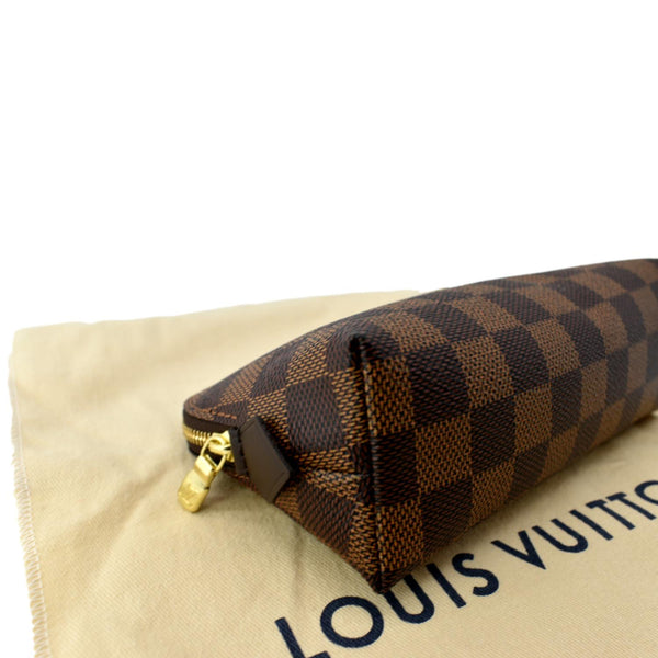 LOUIS VUITTON Damier Ebene Cosmetic Pouch Brown