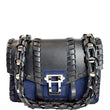 PROENZA SCHOULER Hava Whipstitch Leather Chain Shoulder Bag Navy Blue