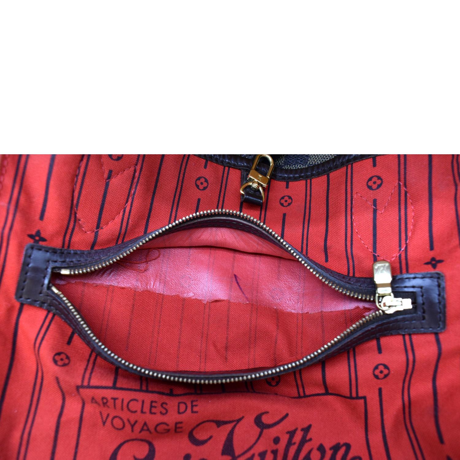 louis vuitton neverfull with red lining