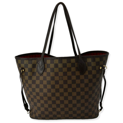 LOUIS VUITTON  Neverfull MM Damier Ebene Tote Bag Brown