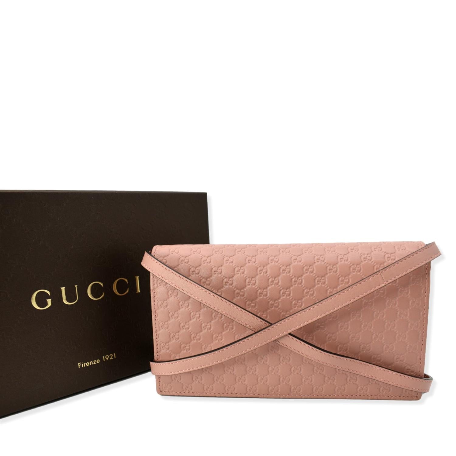 når som helst skillevæg endnu engang Gucci Micro GG Guccissima Leather Crossbody Wallet Pink