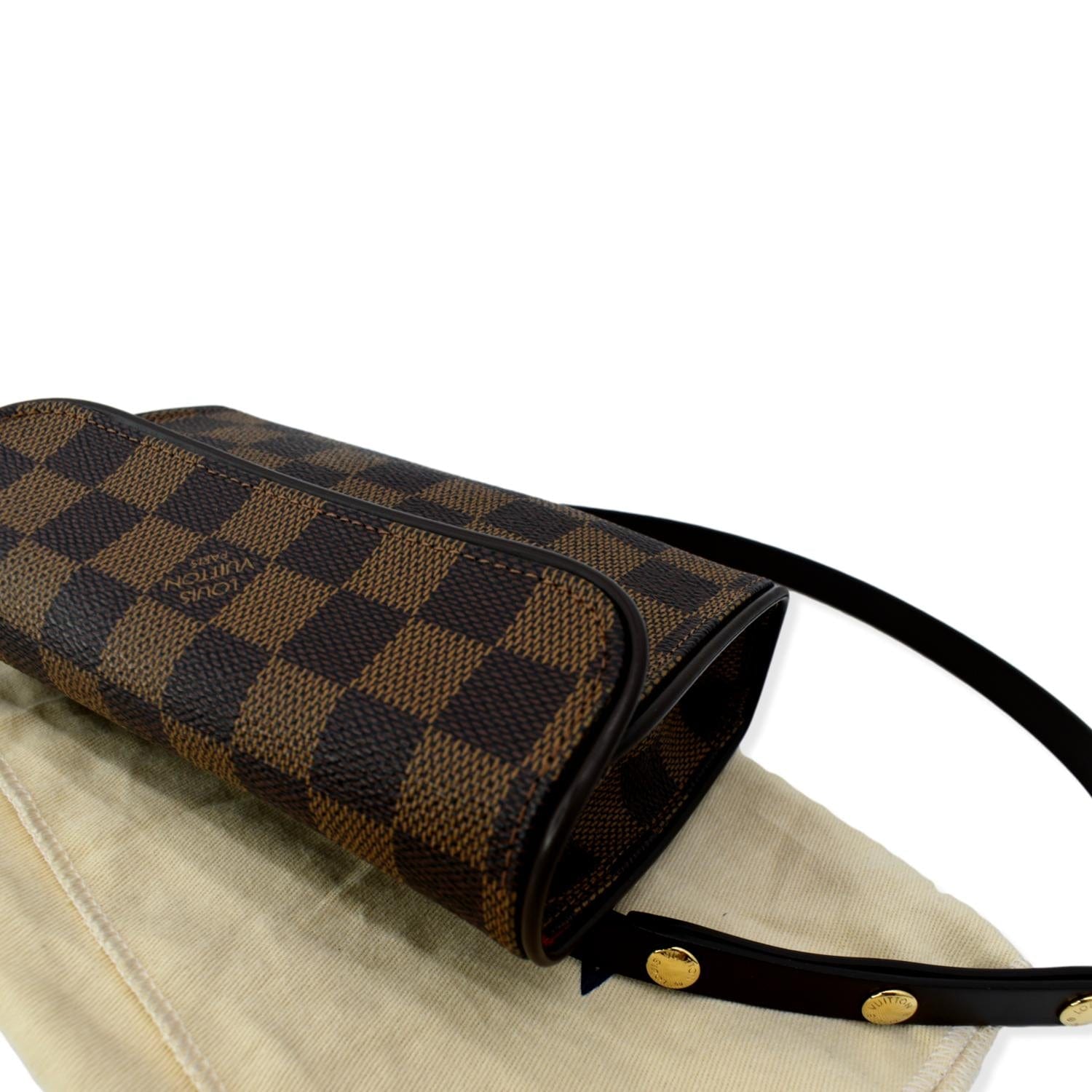 Authentic Louis Vuitton Damier Pochette Florentine Waist Bag SPO N51856  Used F/S