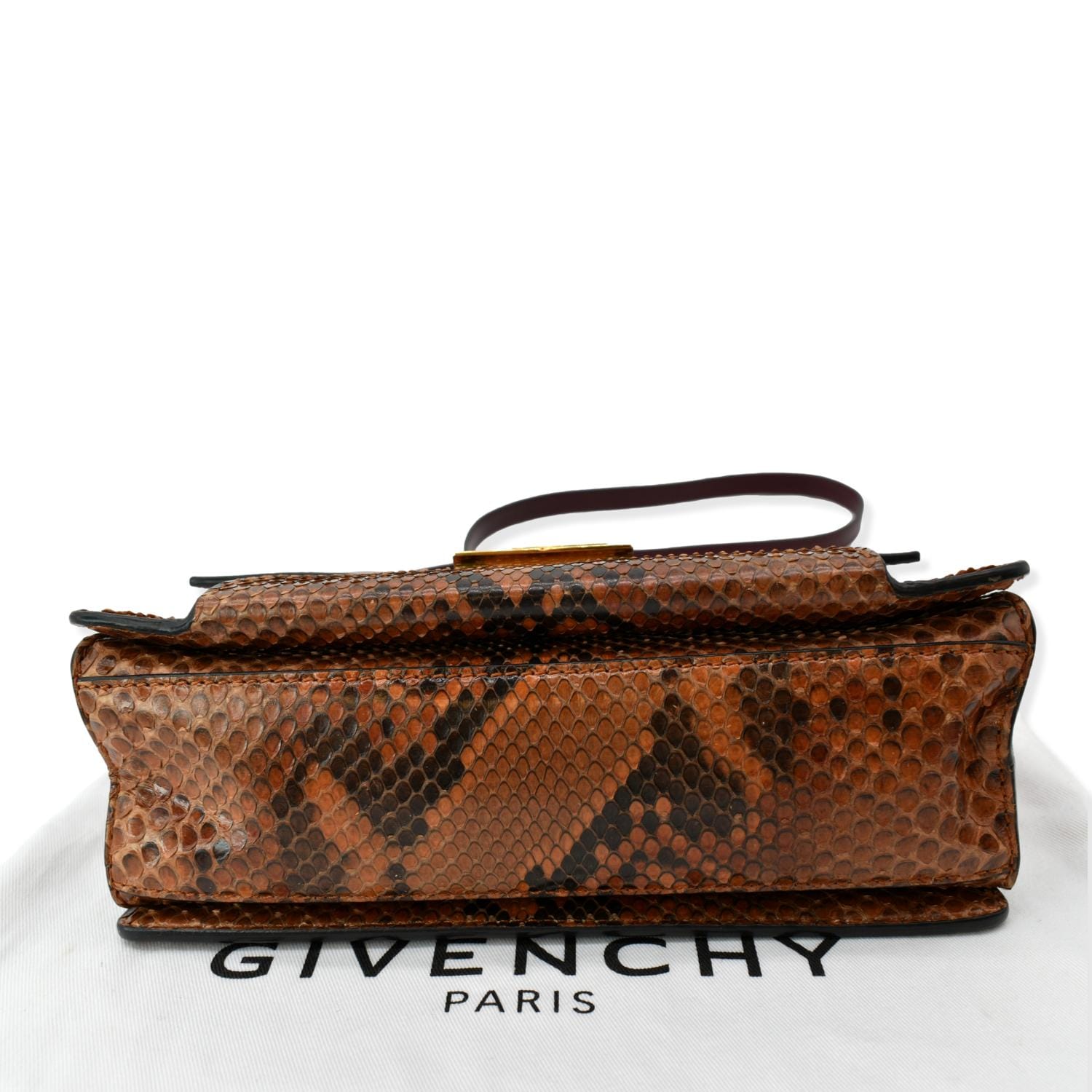 Python Bag Givenchy GIVENCHY GV3 Small Python Leather Shoulder Bag Multicolor