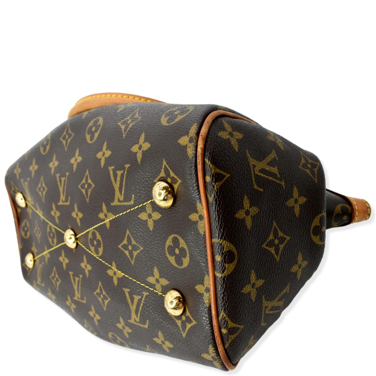 Louis Vuitton Monogram Tivoli PM Brown Leather Satchel Bag –