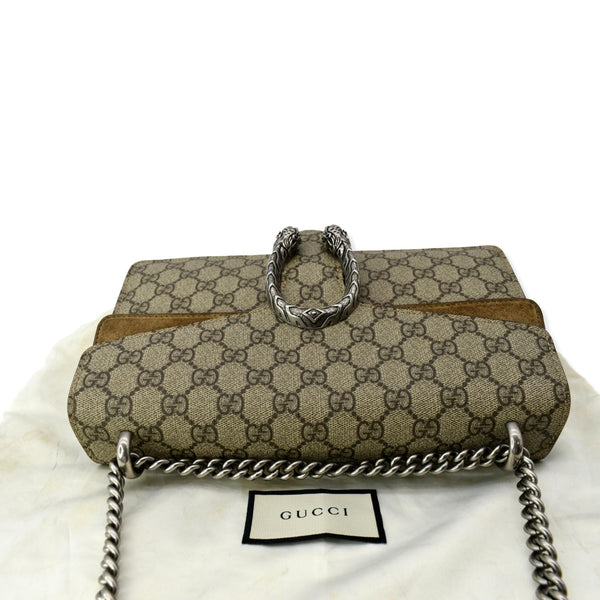 GUCCI Dionysus Small GG Supreme Canvas Shoulder Bag Beige 400249