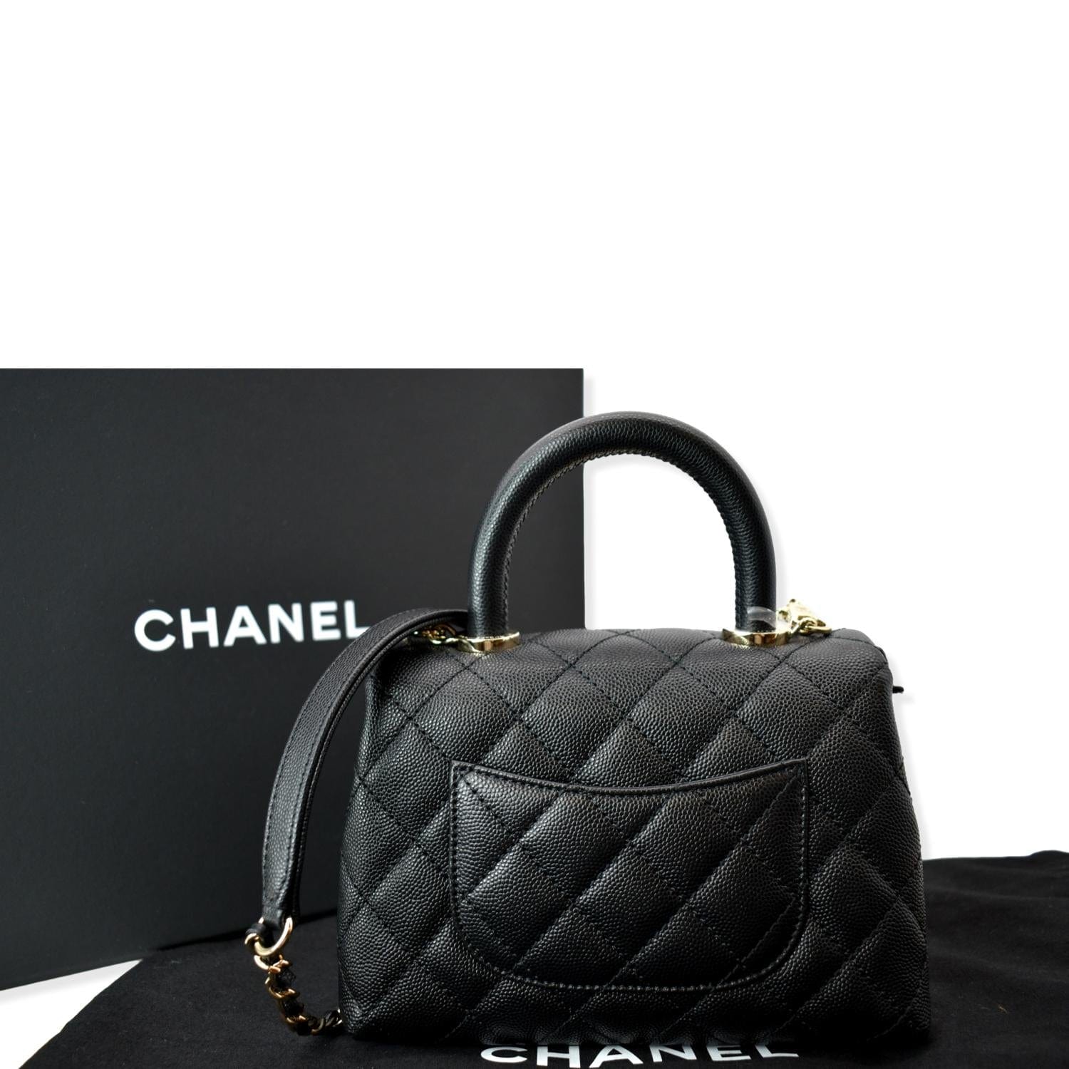 1000% AUTH🔥NEW! 2021 Chanel Small Extra Mini CoCo Fullset Black