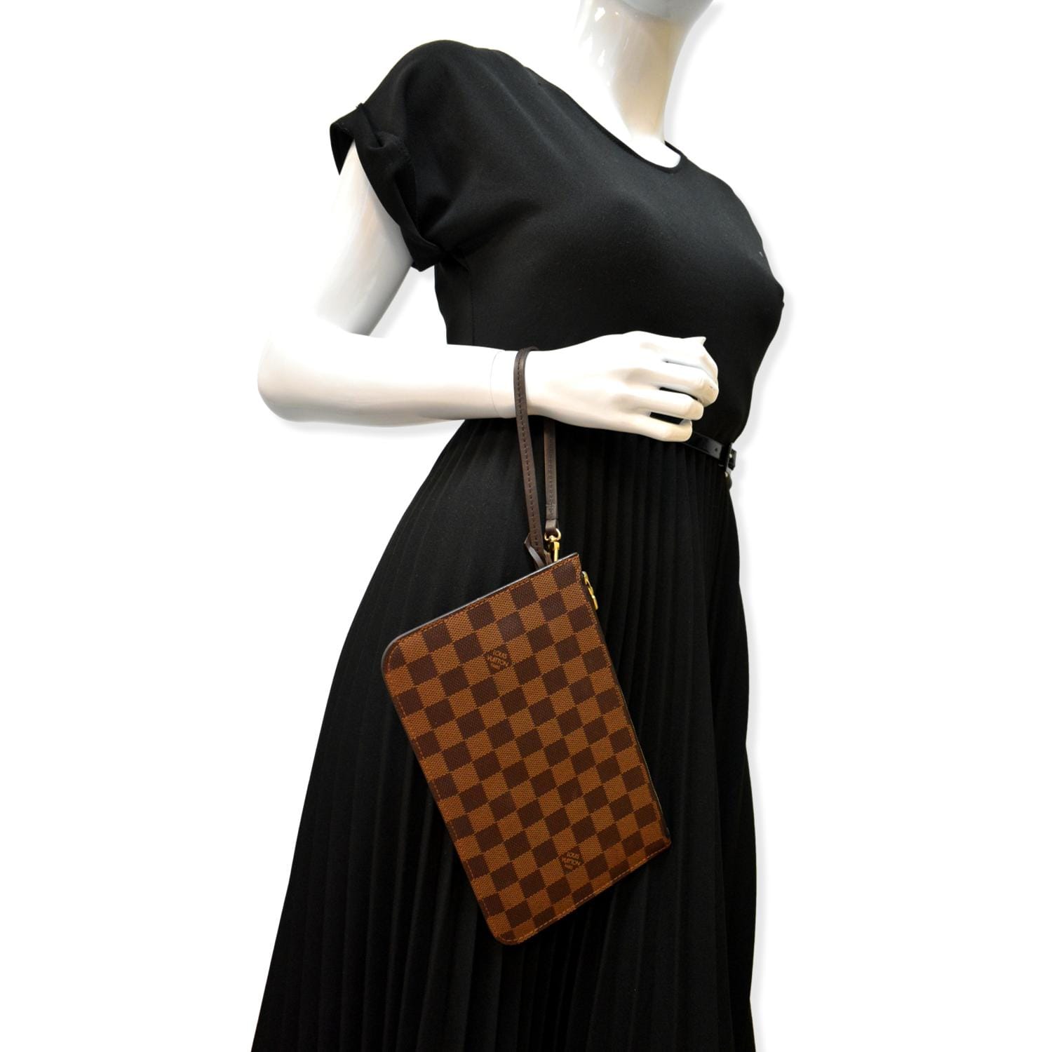 Pochette Only Damier Ebene Neverfull – Keeks Designer Handbags