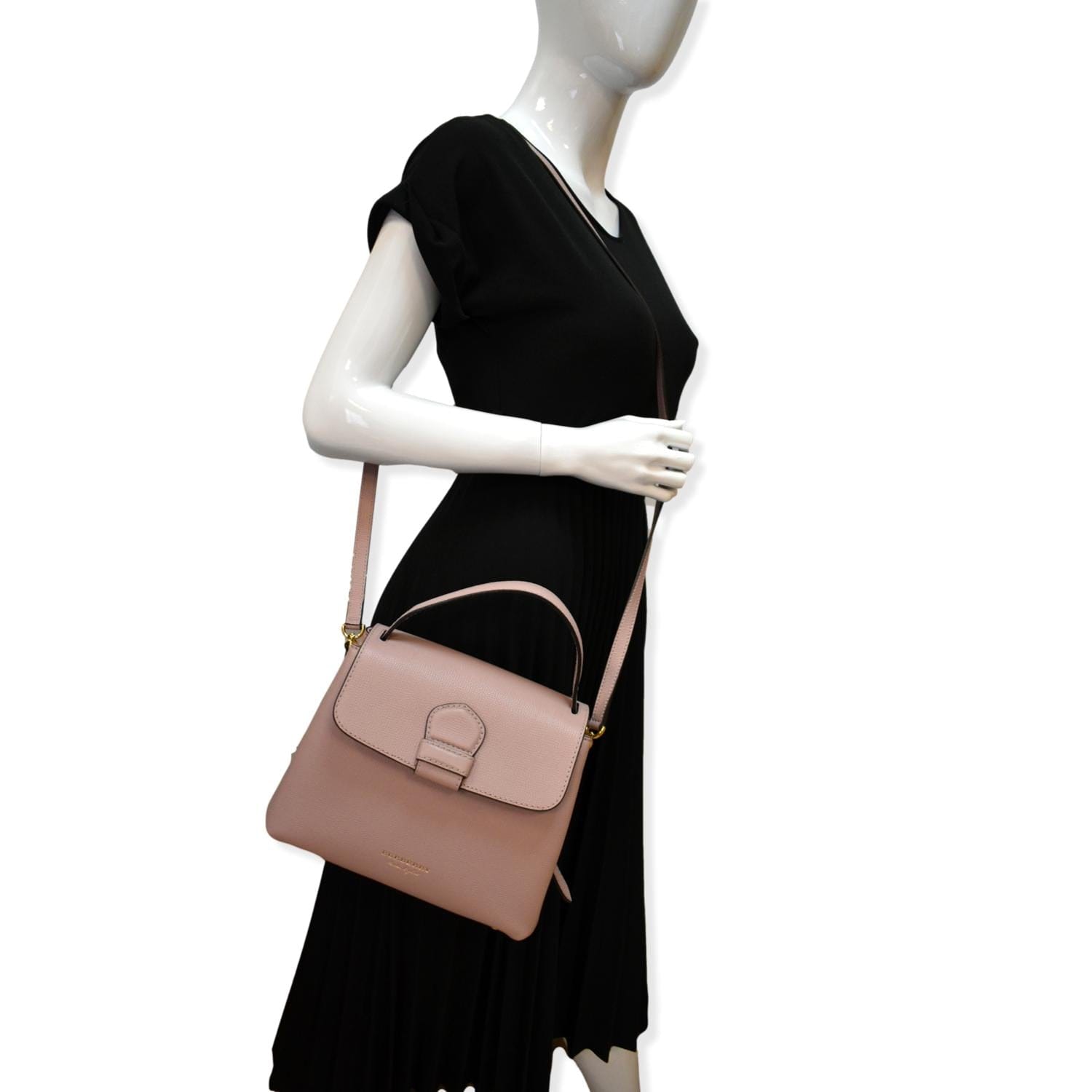 Burberry Speedy red & white leather satchel handbag shoulder bag
