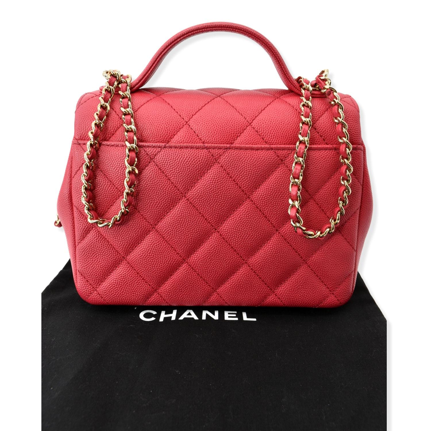 Chanel Business Affinity Flap Bag Quilted Caviar Small