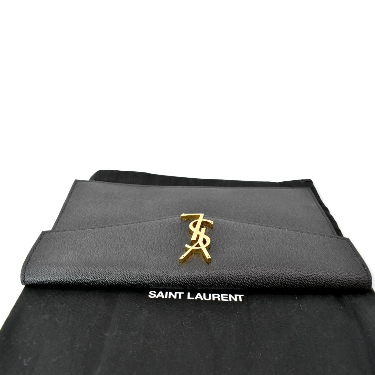 Saint Laurent Uptown Pouch Leather White